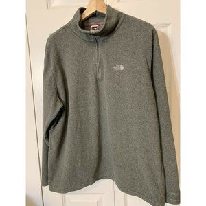 The North Face Men’s Sz L TKA 100 Fleece Jacket Gray 1/4 Quarter Zip‎ Pullover